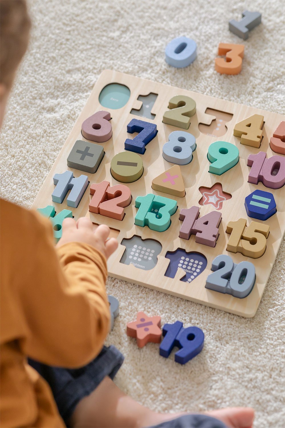 Puzzel met houten cijfers Nemi Kids, galerij beeld 1