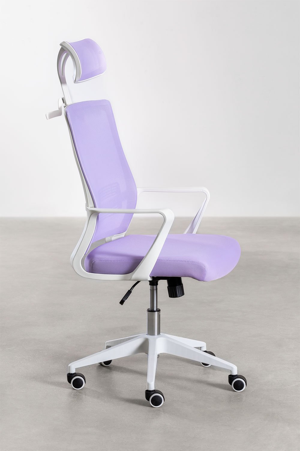 Bureaustoel met wielen en armleuningen in polypropyleen Teill Colors, galerij beeld 3