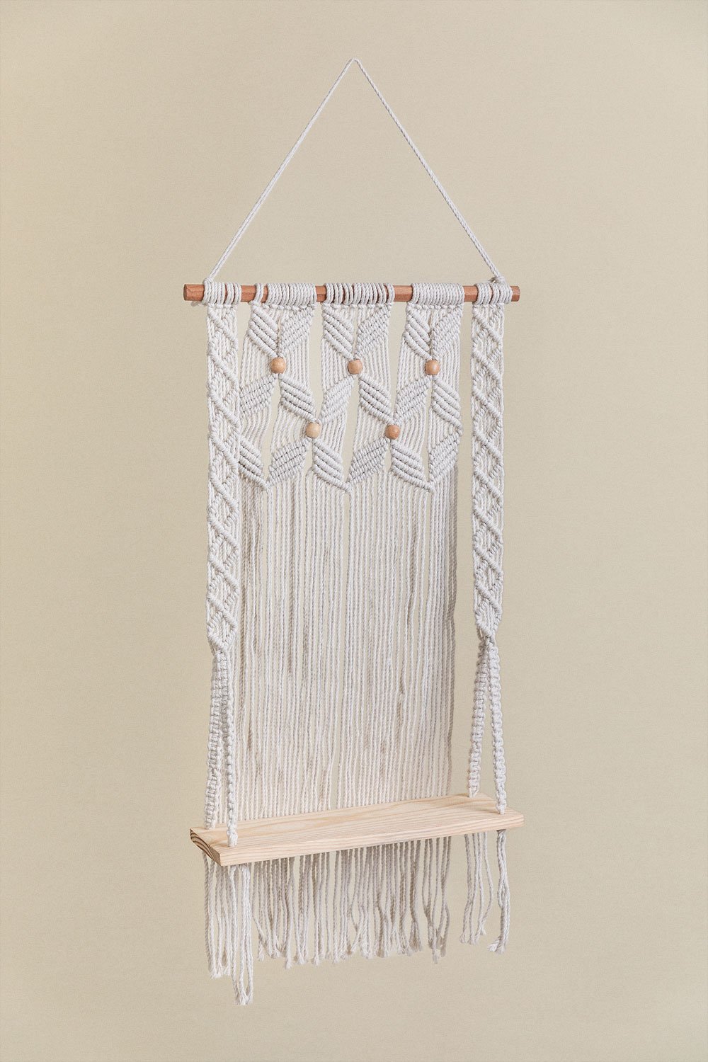 Wandtapijt met wandplank in Macramé Gaston, galerij beeld 2