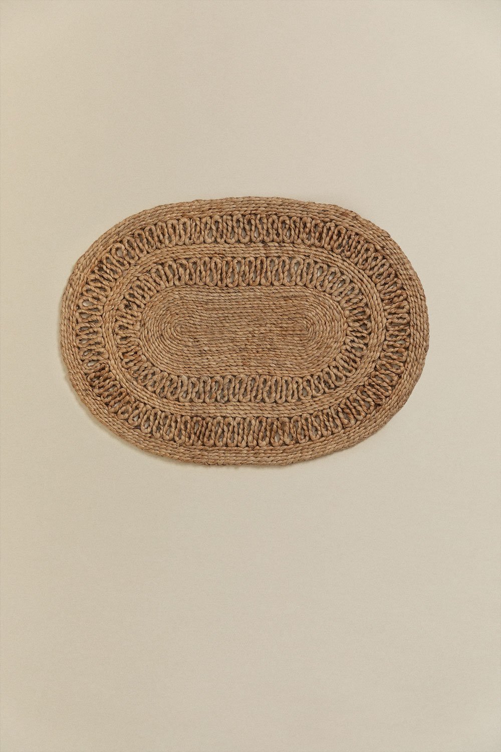Ovale deurmat in jute (60x40 cm) Koblet, galerij beeld 2
