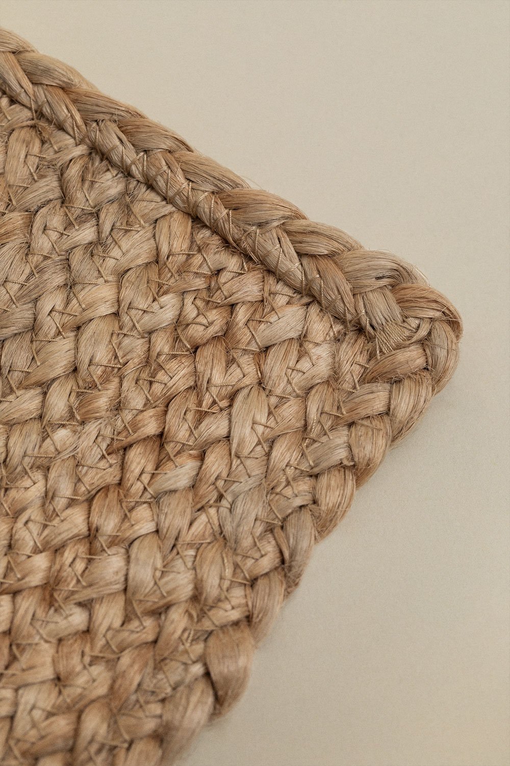 Halfronde deurmat in jute 60x40 cm Fondreset, galerij beeld 3