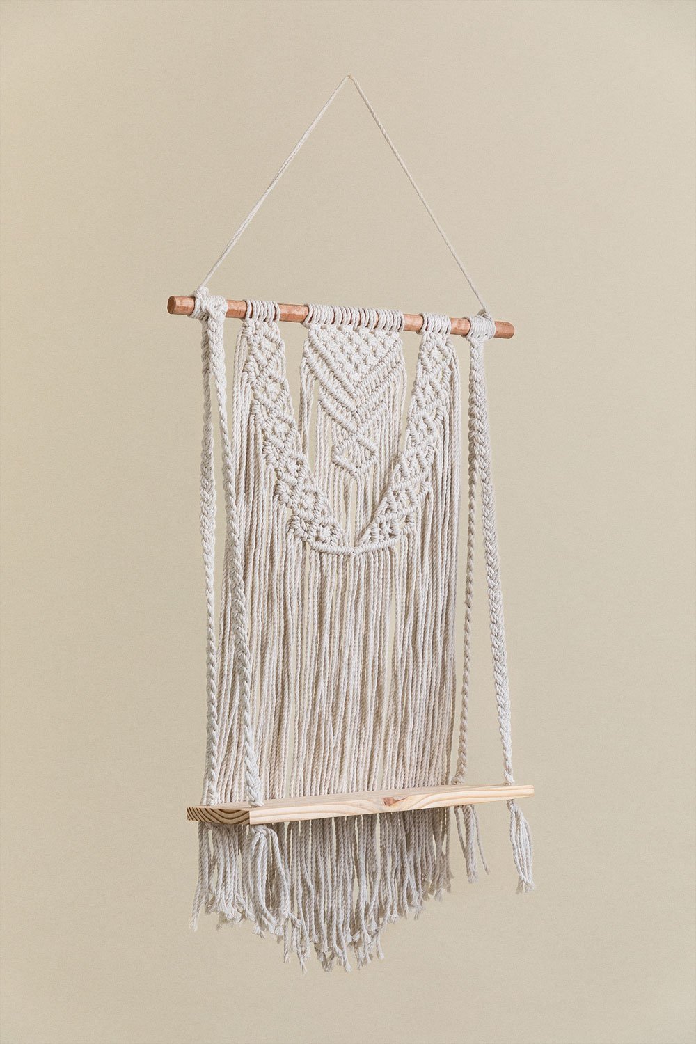 Nicator Macrame Wandtapijt met Wandplank, galerij beeld 2