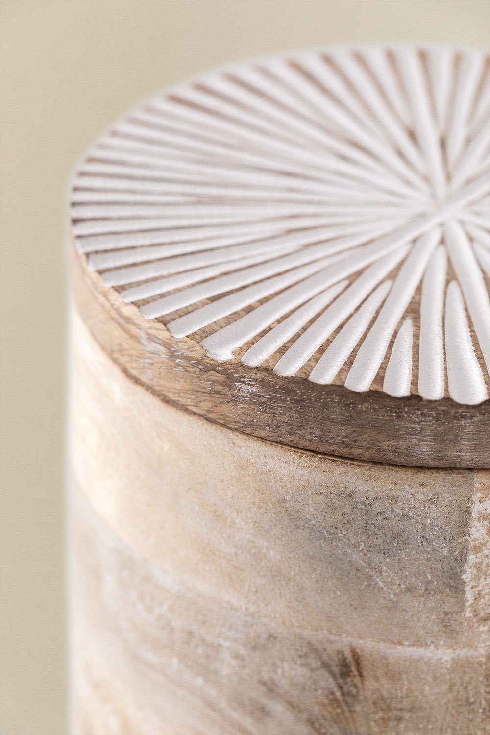 Set van 2 potten in mangohout Nabordi, galerij beeld 5