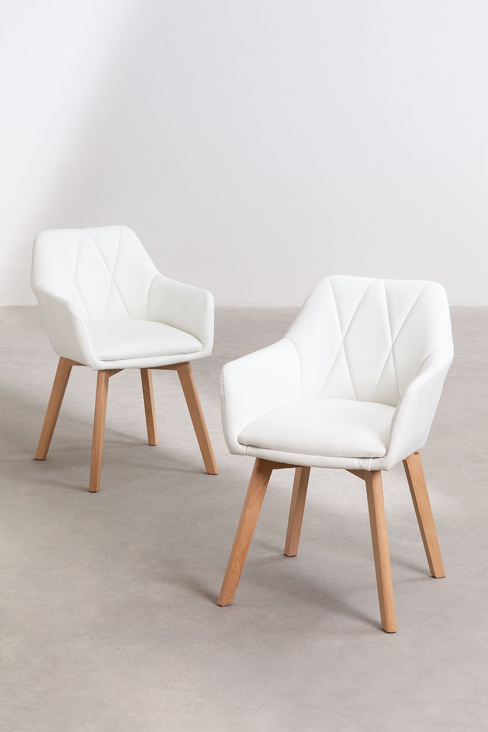 Set van 2 Marh gestoffeerde eetkamerstoelen, galerij beeld 3