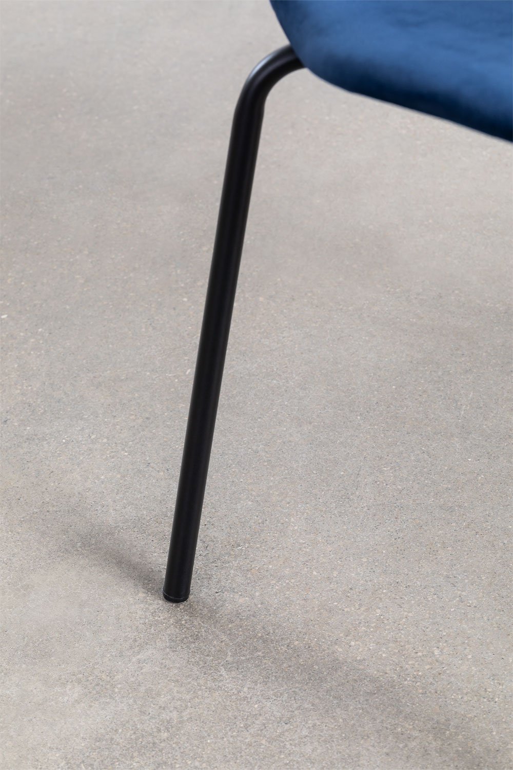 Set van 4 stapelbare eetkamerstoelen in fluweel Uit, galerij beeld 6