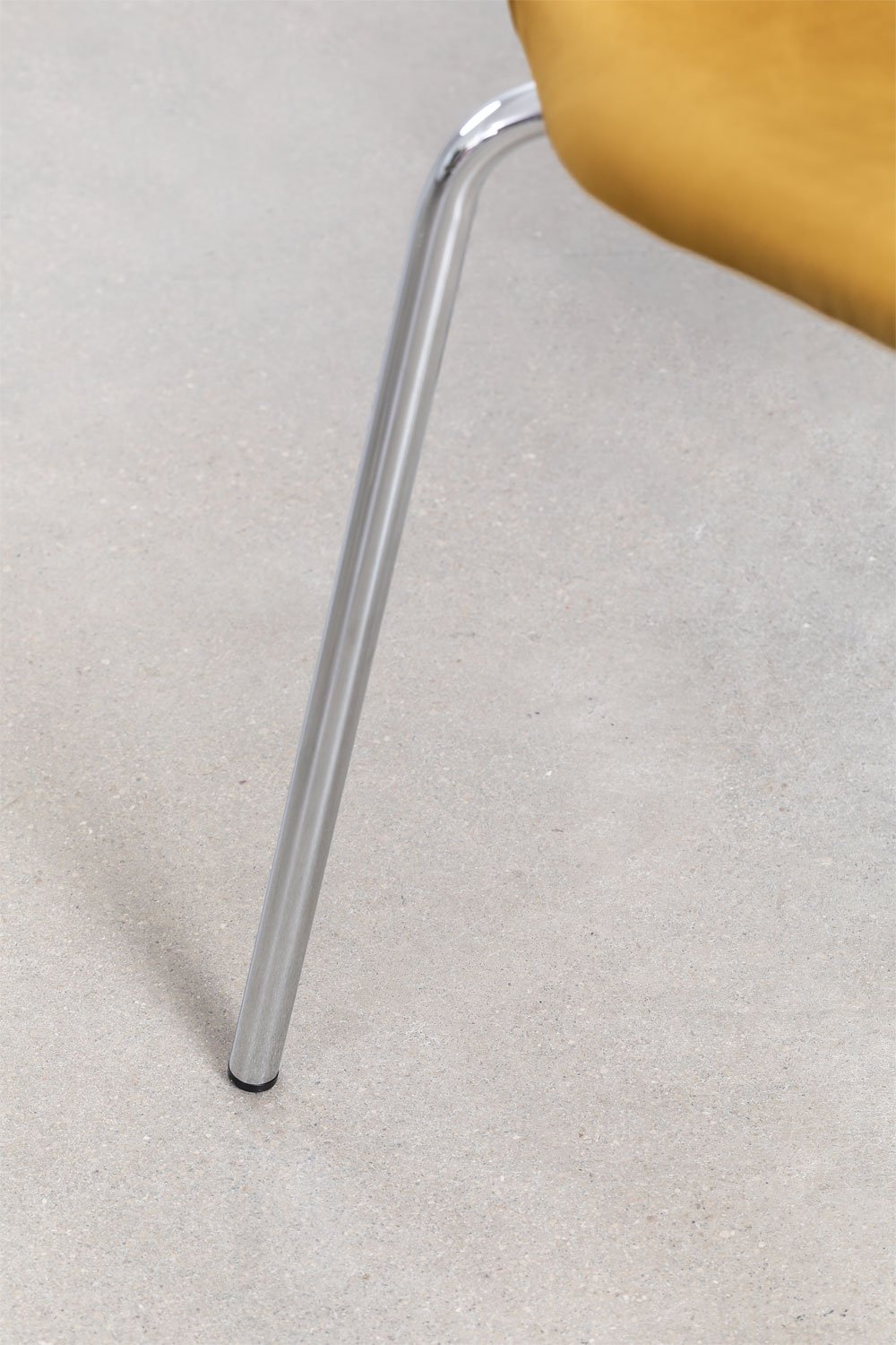 Set van 2 stapelbare eetkamerstoelen van fluweel, galerij beeld 6