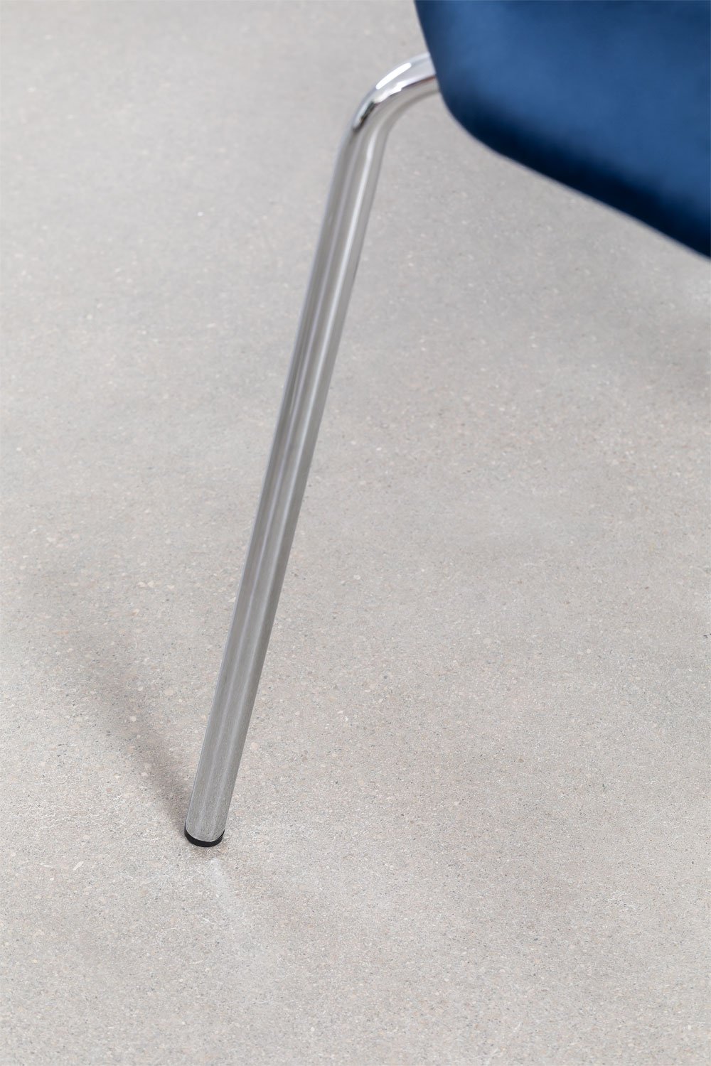 Set van 4 stapelbare eetkamerstoelen in fluweel Uit, galerij beeld 6