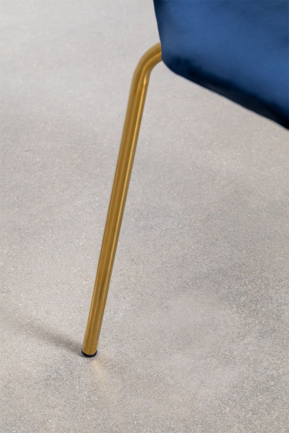 Set van 4 stapelbare eetkamerstoelen in fluweel Uit, galerij beeld 6