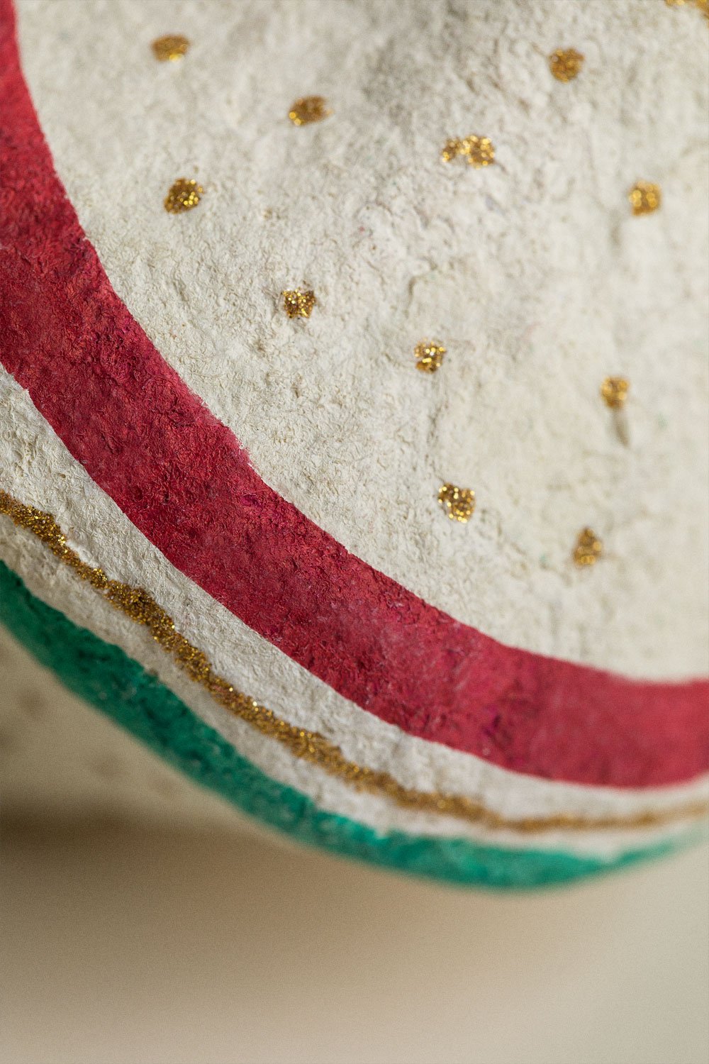 Set van 3 handgemaakte kerstornamenten van papier-maché Bemot, galerij beeld 5