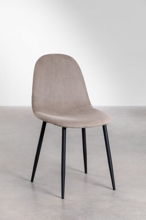 Pak 4 Glamm corduroy eetkamerstoelen