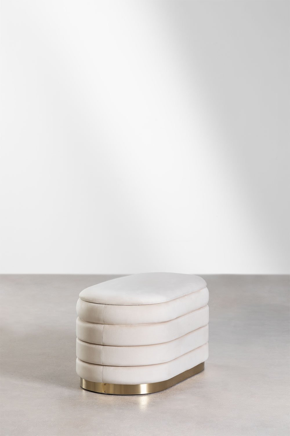 Bank met opbergruimte 80 cm in Bradford fluweel, galerij beeld 3