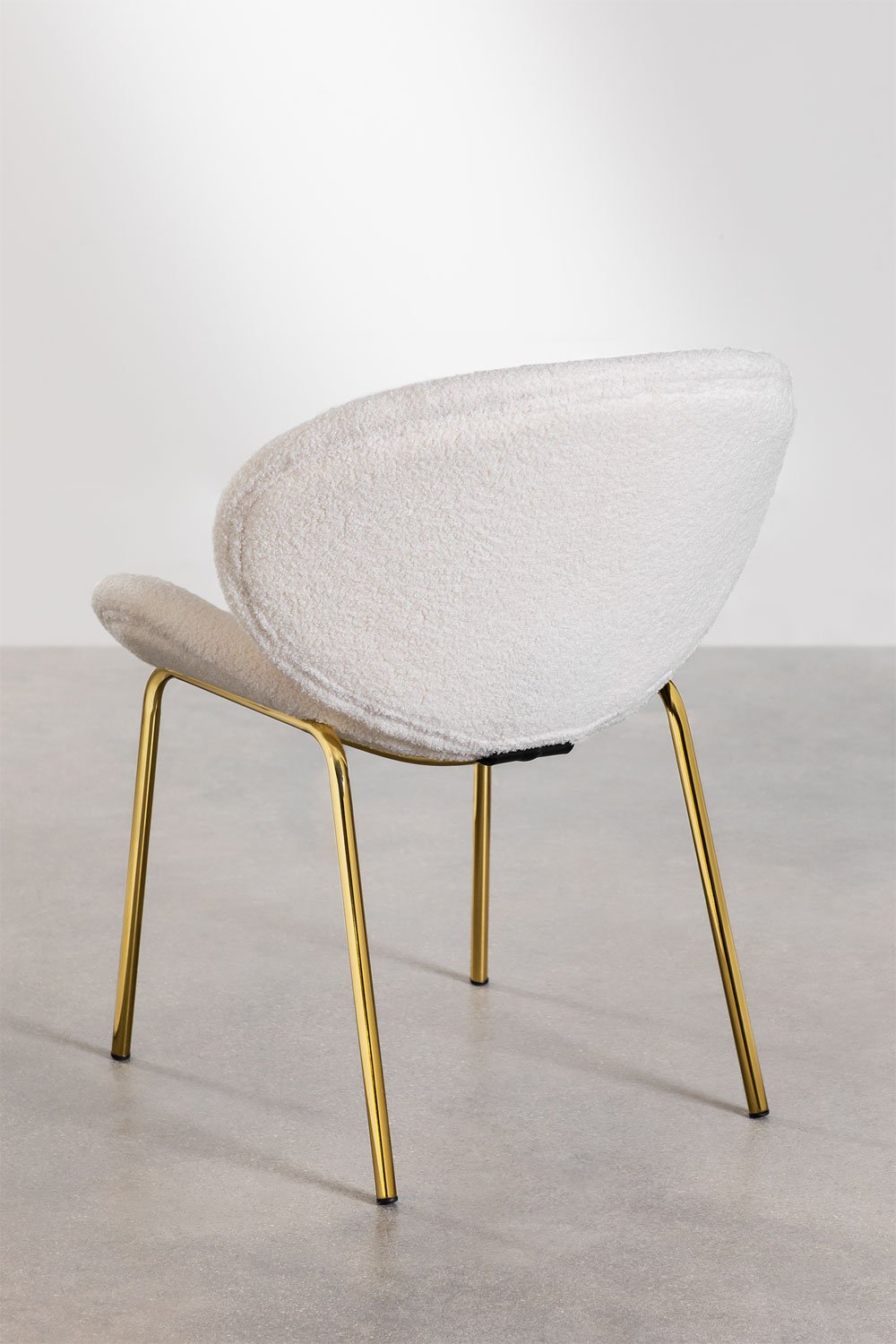 Eetkamerstoel bekleed met schapenvacht Fior, galerij beeld 4