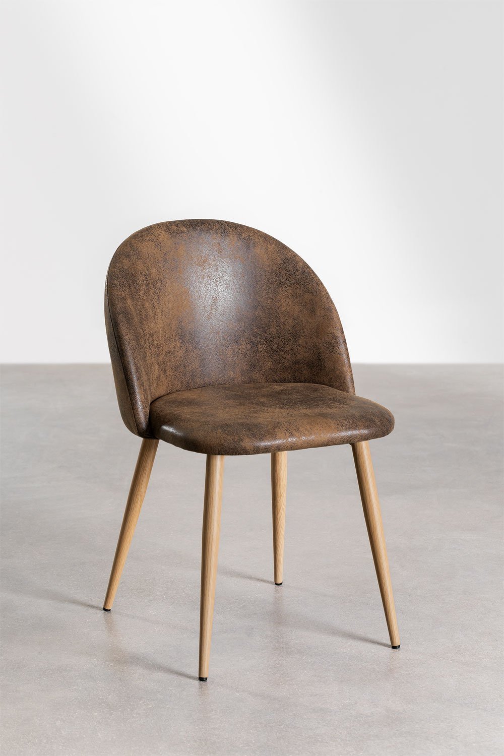Set van 4 eetkamerstoelen bekleed met Kana kunstleer    , galerij beeld 1
