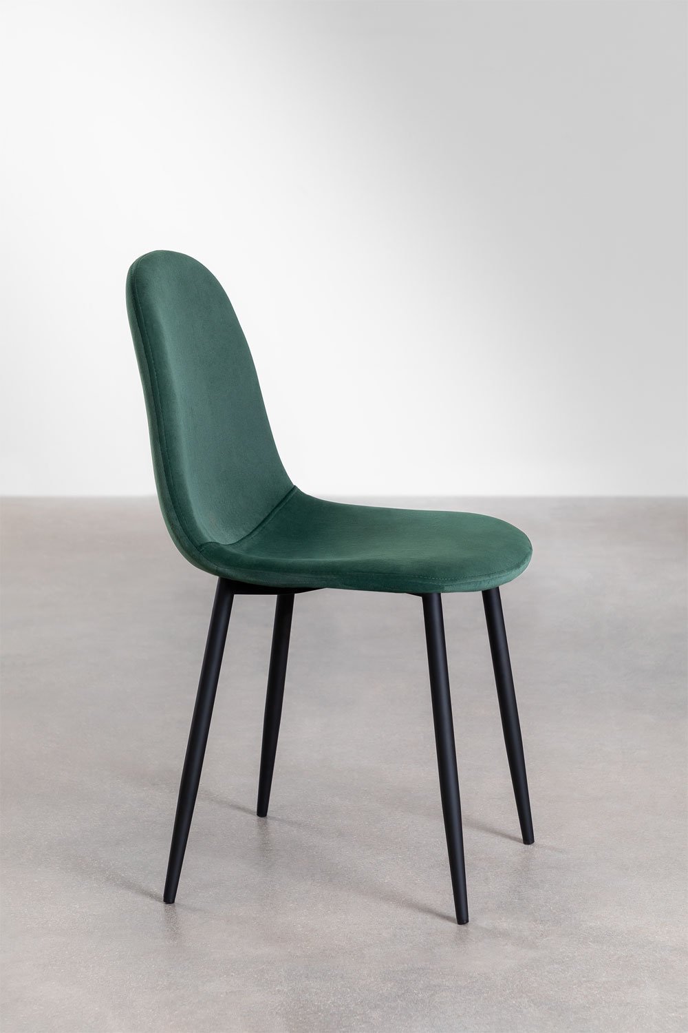 Set van 4 Glamm fluwelen eetkamerstoelen, galerij beeld 2