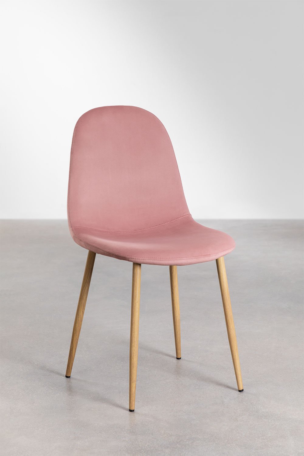 Set van 4 Glamm fluwelen eetkamerstoelen, galerij beeld 2