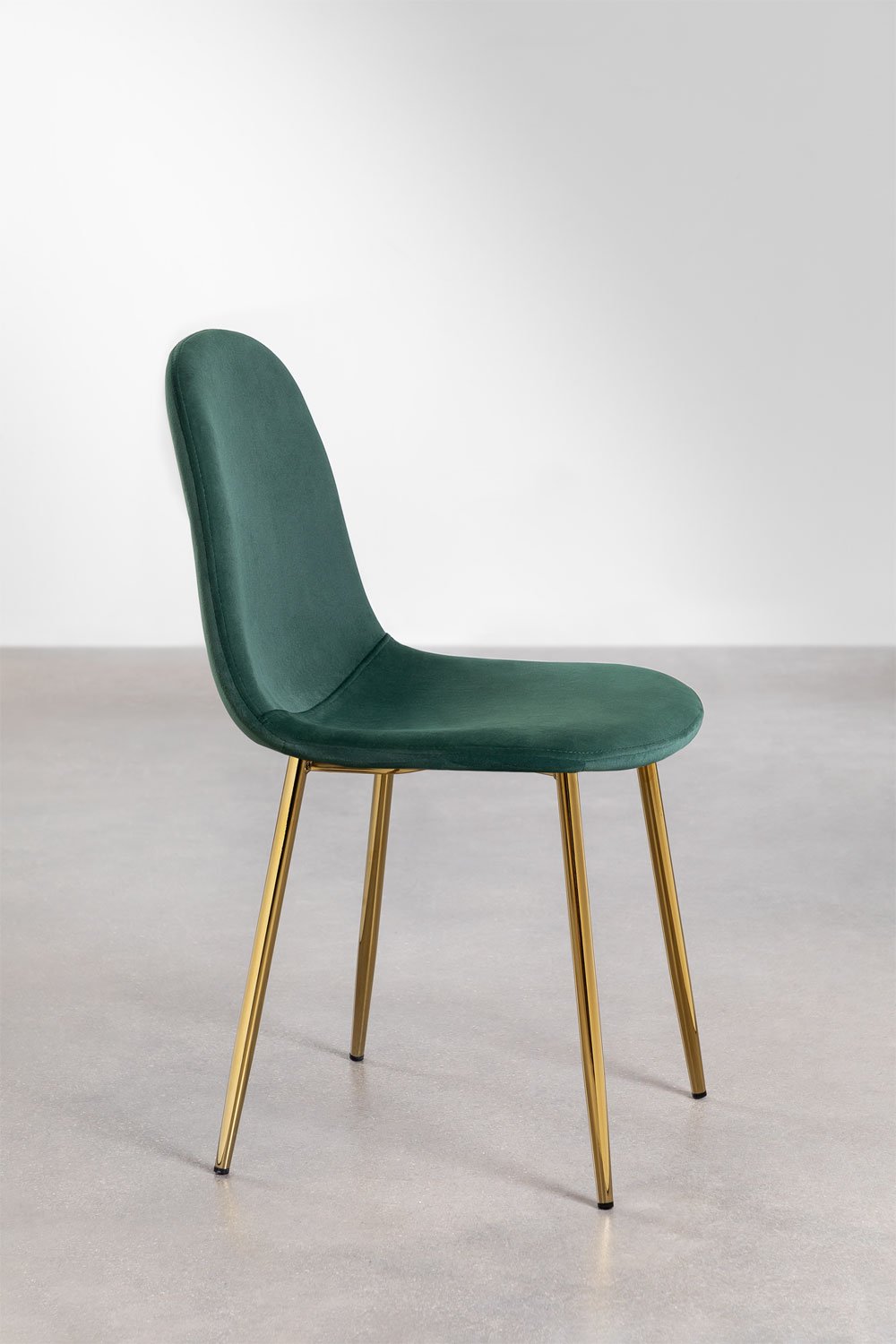 Set van 4 Glamm fluwelen eetkamerstoelen, galerij beeld 2