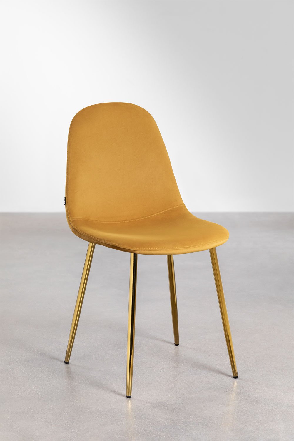 Set van 4 Glamm fluwelen eetkamerstoelen, galerij beeld 2