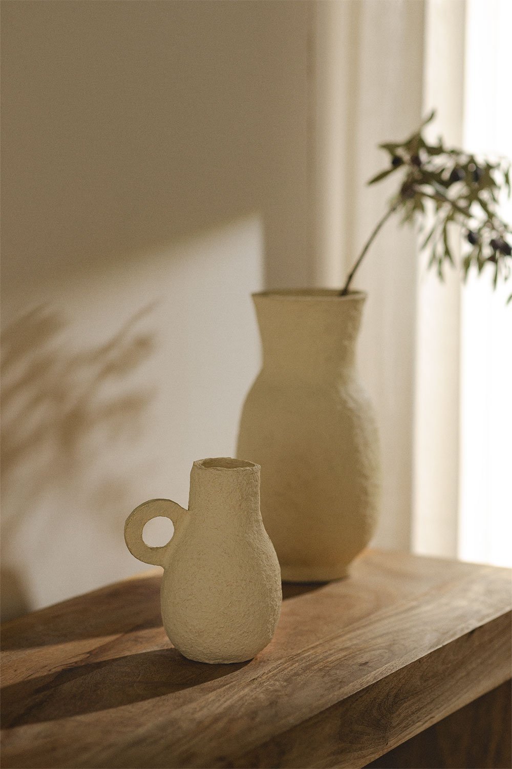 Decoratieve handgemaakte vaas in papier-maché Delores, galerij beeld 1