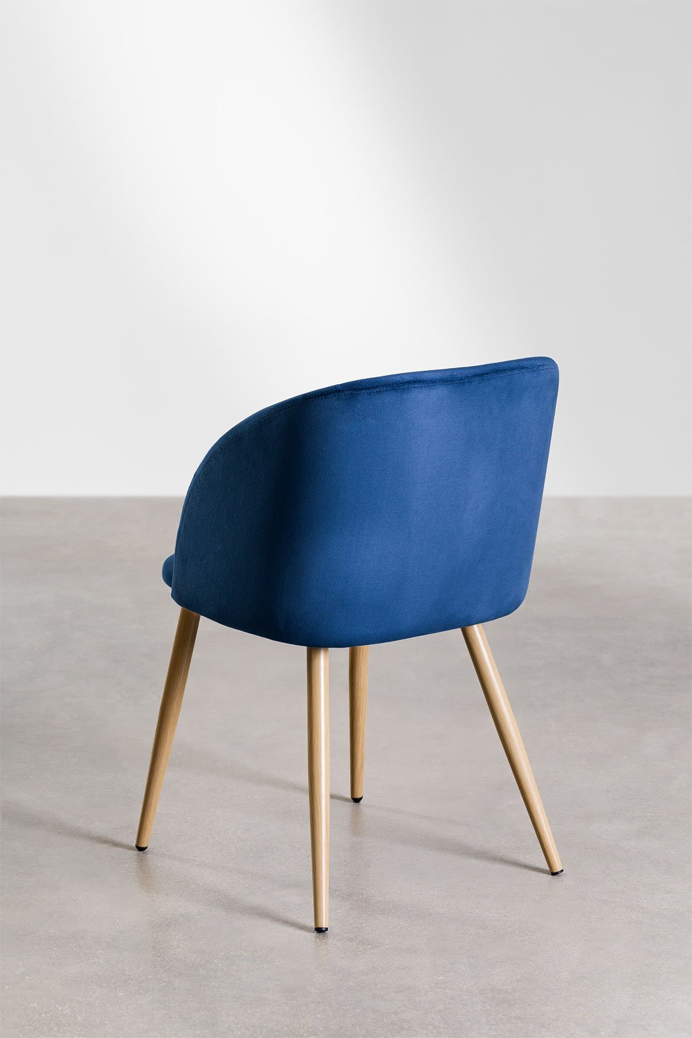 Set van 2 eetkamerstoelen in fluweel met armleuningen Kana, galerij beeld 4