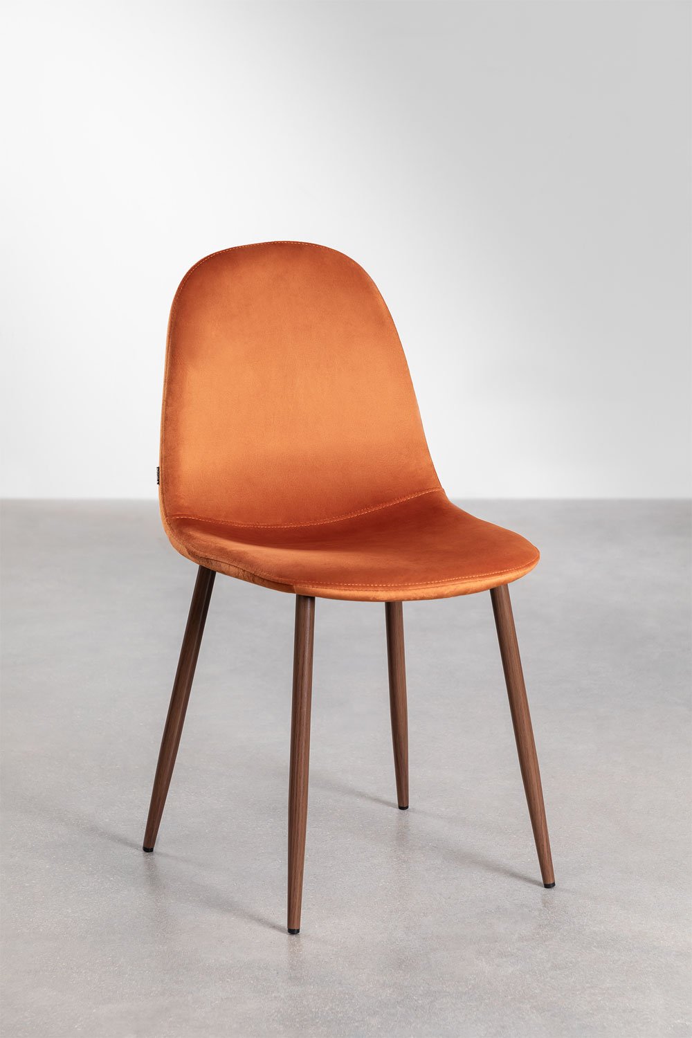 Fluwelen eetkamerstoel Glamm, galerij beeld 1