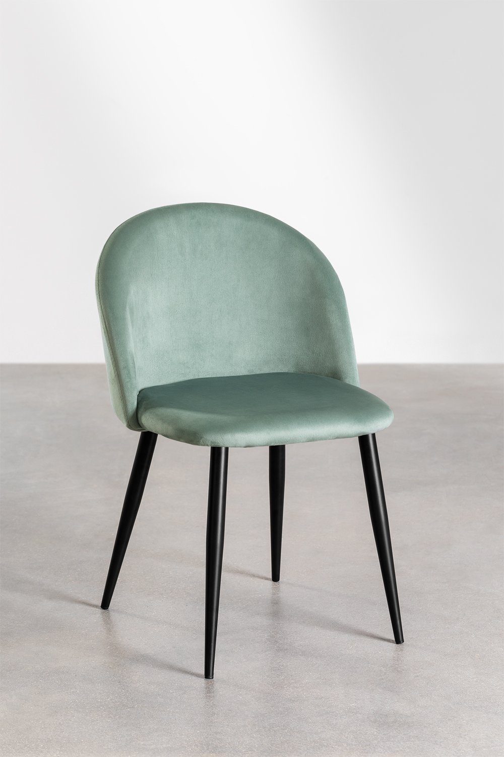 Set van 2 fluwelen eetkamerstoelen Kana, galerij beeld 1