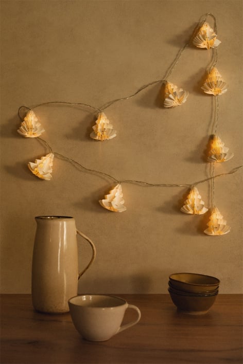 Decoratieve kerstguirlande met LED-verlichting 2,20 m Abete