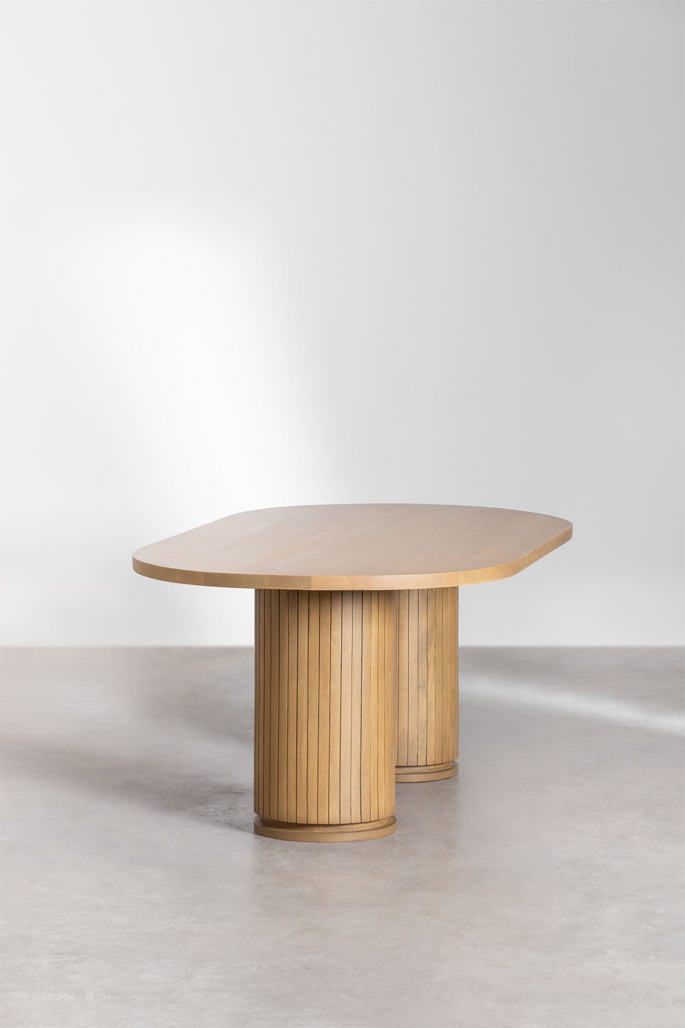 Ovalen eettafel van mangohout Analis, galerij beeld 3