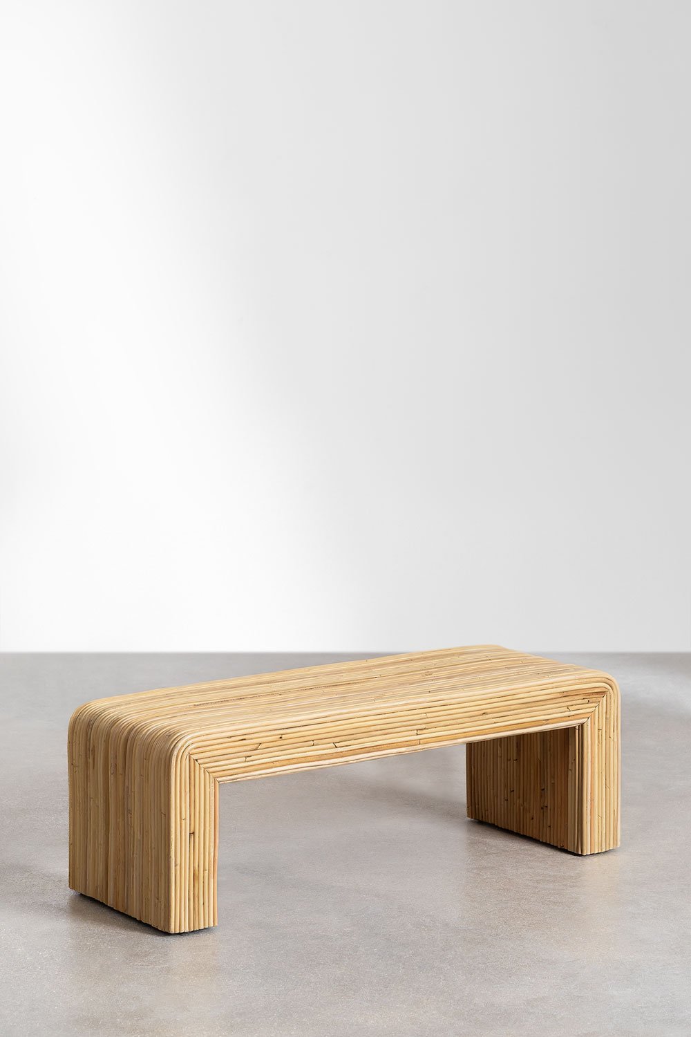 Rechthoekige rotan salontafel (100x35 cm) Mekides, galerij beeld 2