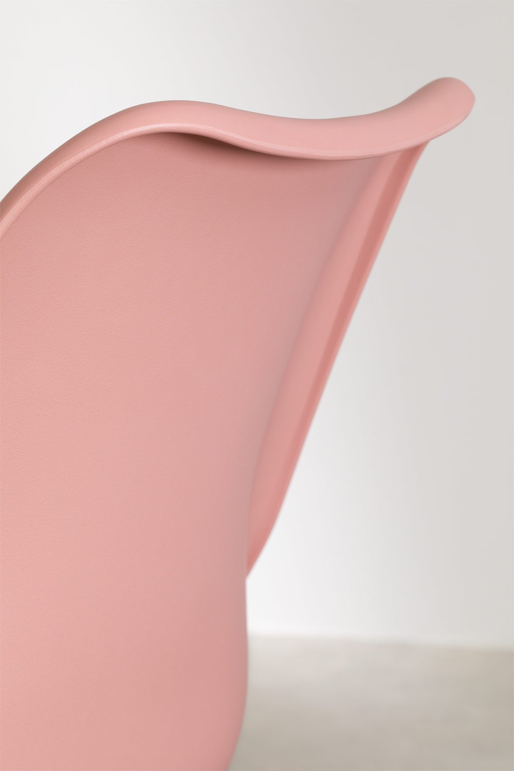 Set van 4 hoge krukken 75 cm met kussen van wijnroze kunstleer Nordic, galerij beeld 4