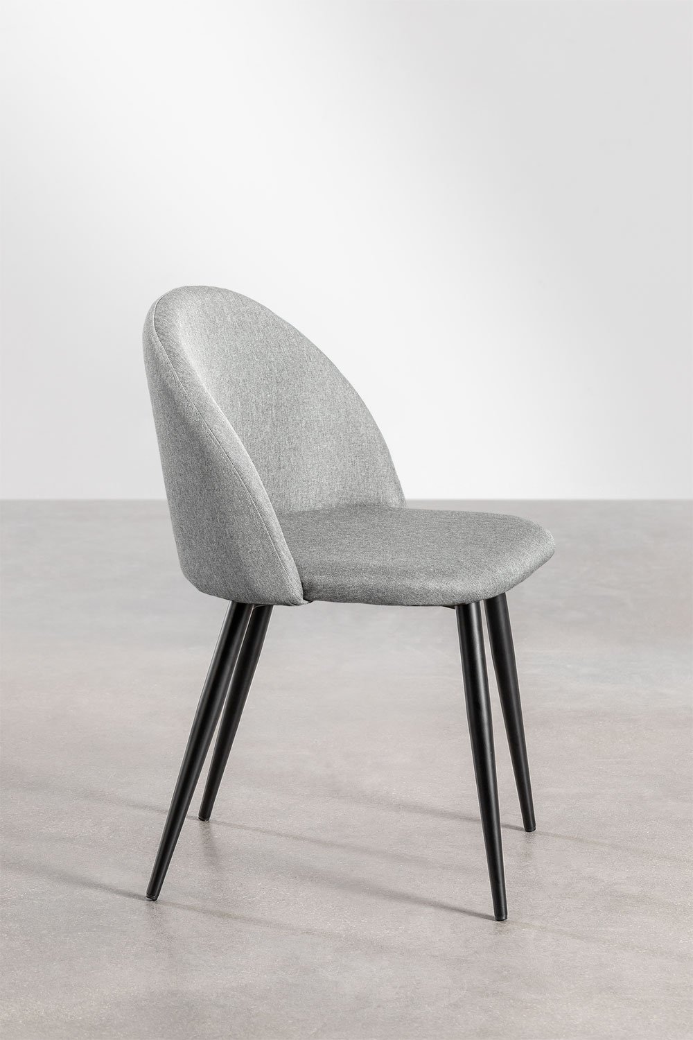 Kana gestoffeerde eetkamerstoelen en stalen frame, set van 4, galerij beeld 2