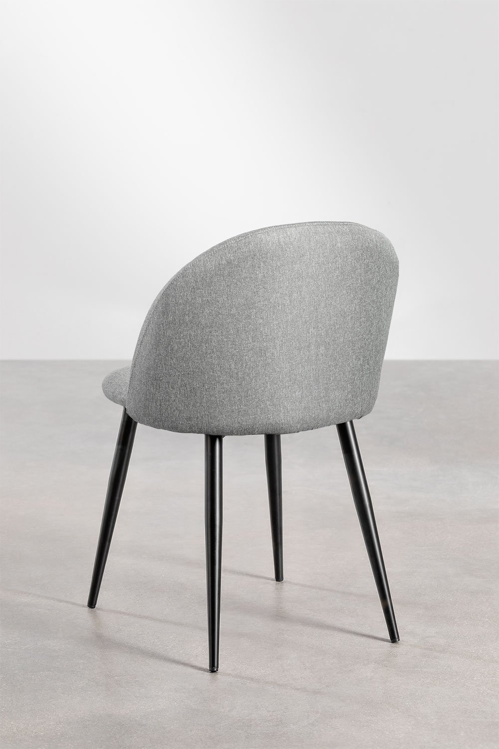 Kana gestoffeerde eetkamerstoelen en stalen frame, set van 4, galerij beeld 3