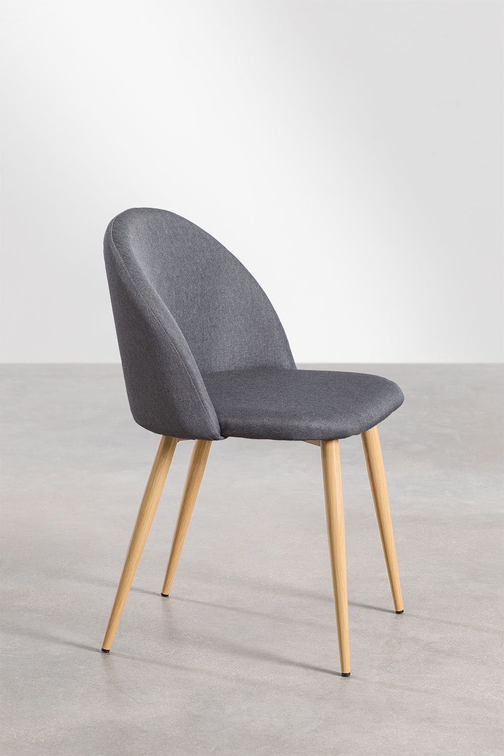 Kana gestoffeerde eetkamerstoelen en stalen frame, set van 4, galerij beeld 2