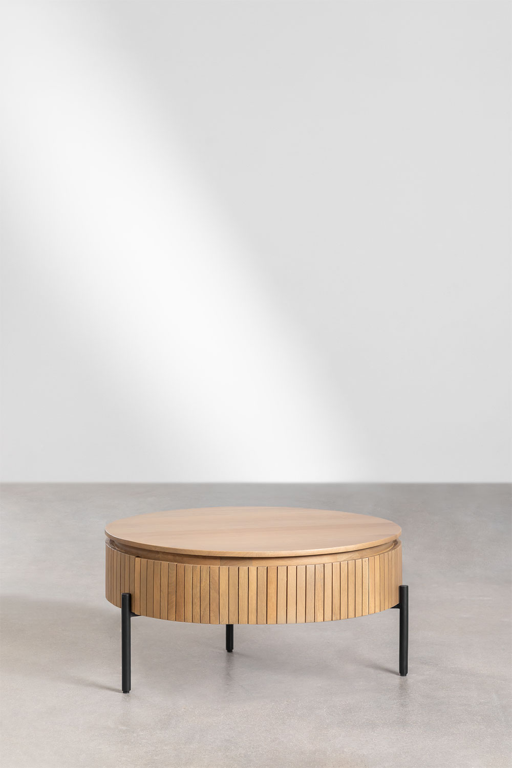 Ronde salontafel Ø90 cm van mangohout Analis - SKLUM