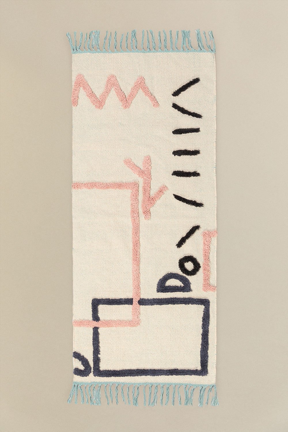 Katoenen vloerkleed (141x49 cm) Dudle, galerij beeld 1