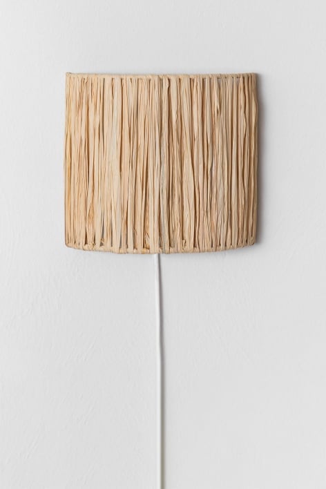 Duvert raffia wandlamp