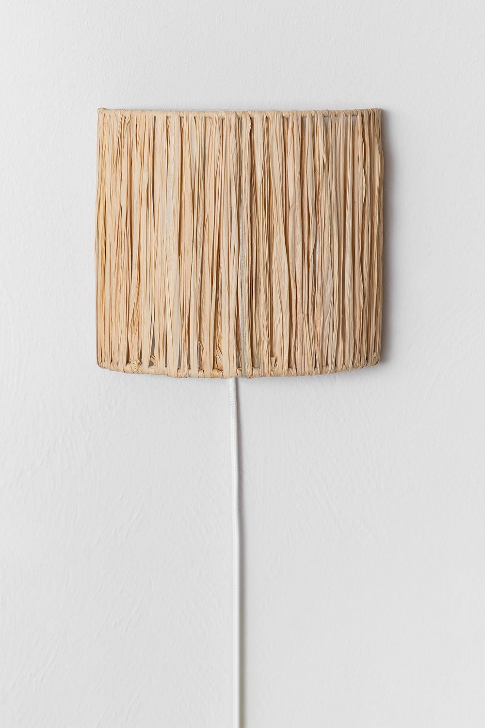 Duvert raffia wandlamp, galerij beeld 1