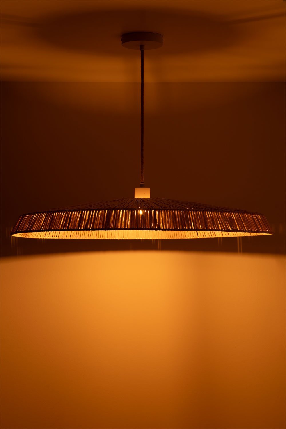 Raffia Plafondlamp Velcko, galerij beeld 2