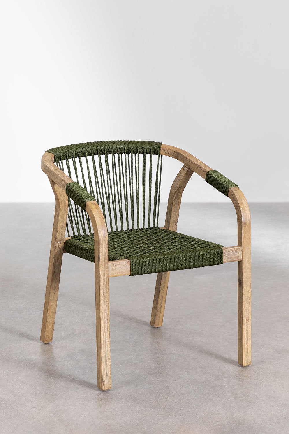 Set van 4 tuinstoelen met armleuningen van acaciahout Dubai, galerij beeld 9