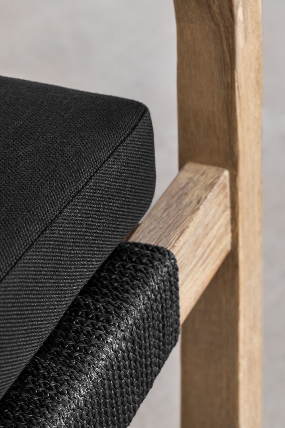 Pack van 4 eetkamerstoelen met armleuningen van acaciahout Dubai, galerij beeld 6