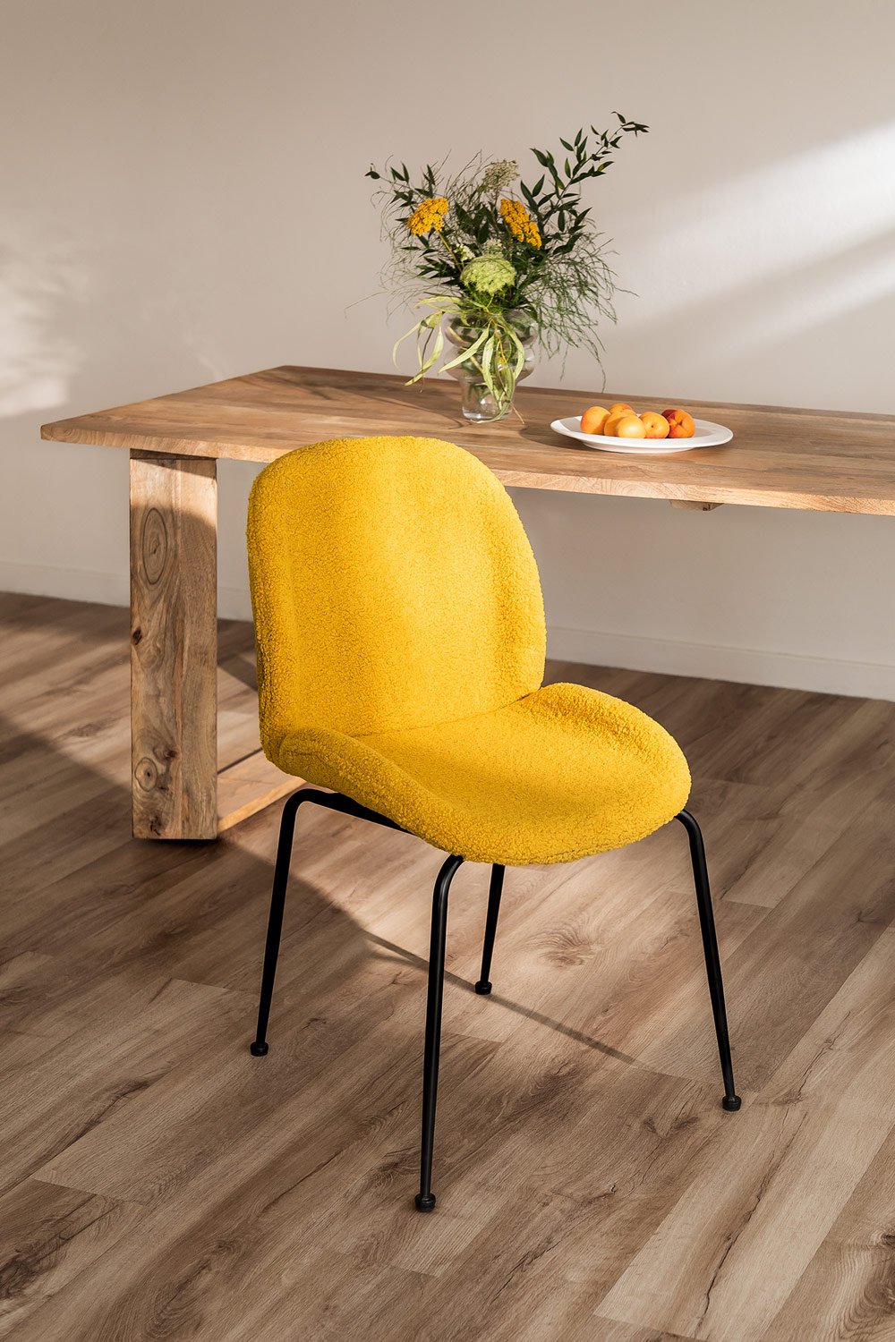 Set van 2 chenille eetkamerstoelen Pary, galerij beeld 1