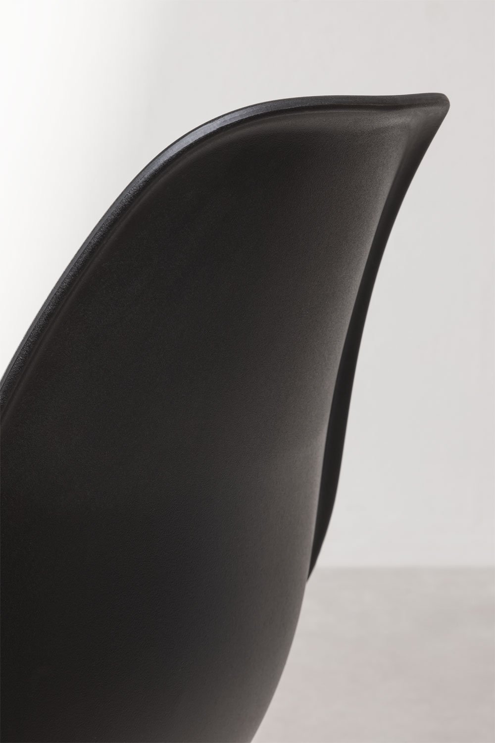 Set van 4 eetkamerstoelen in polypropyleen en beukenhout Scand Nordic, galerij beeld 6