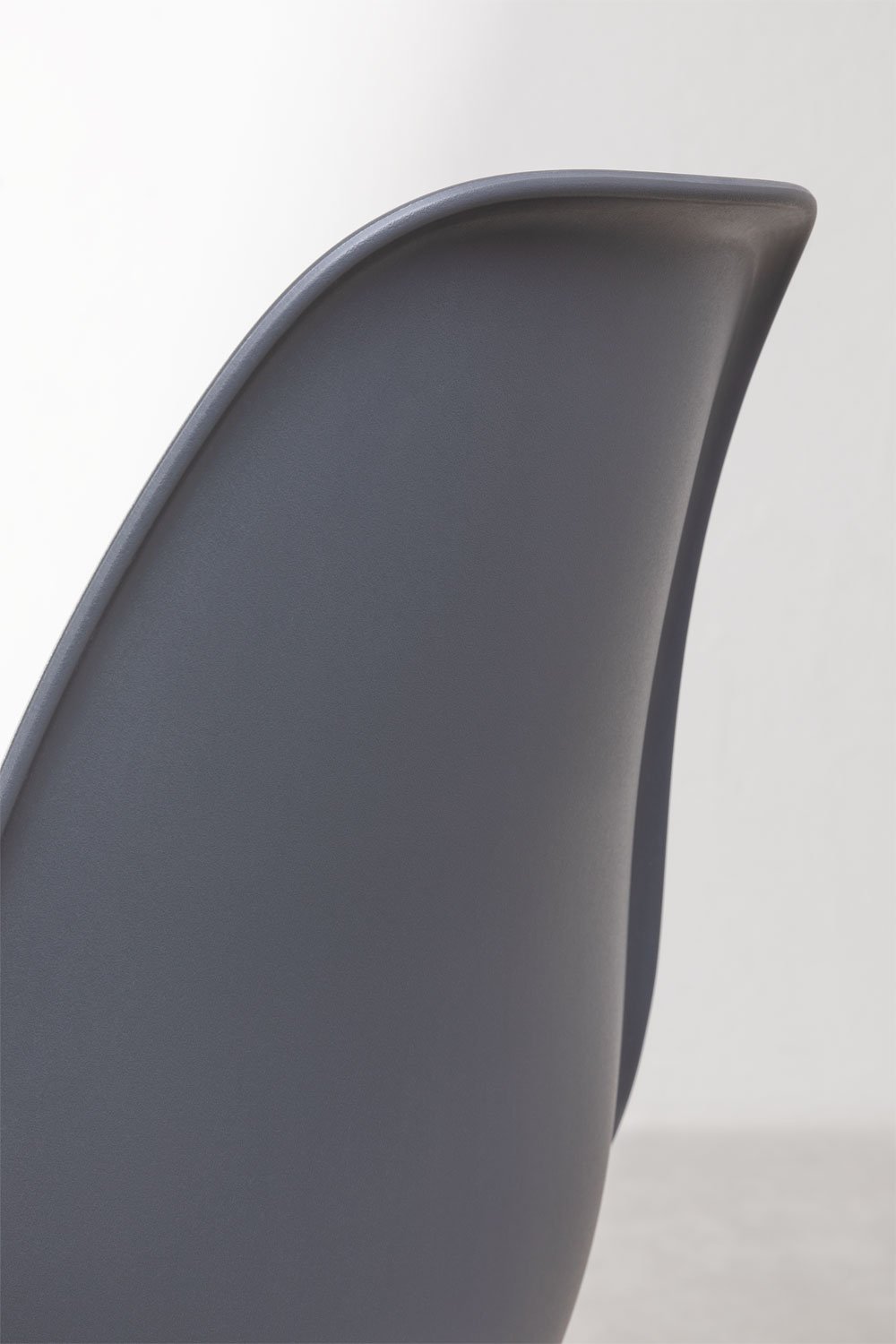 Set van 4 eetkamerstoelen in polypropyleen en beukenhout Scand Nordic, galerij beeld 6