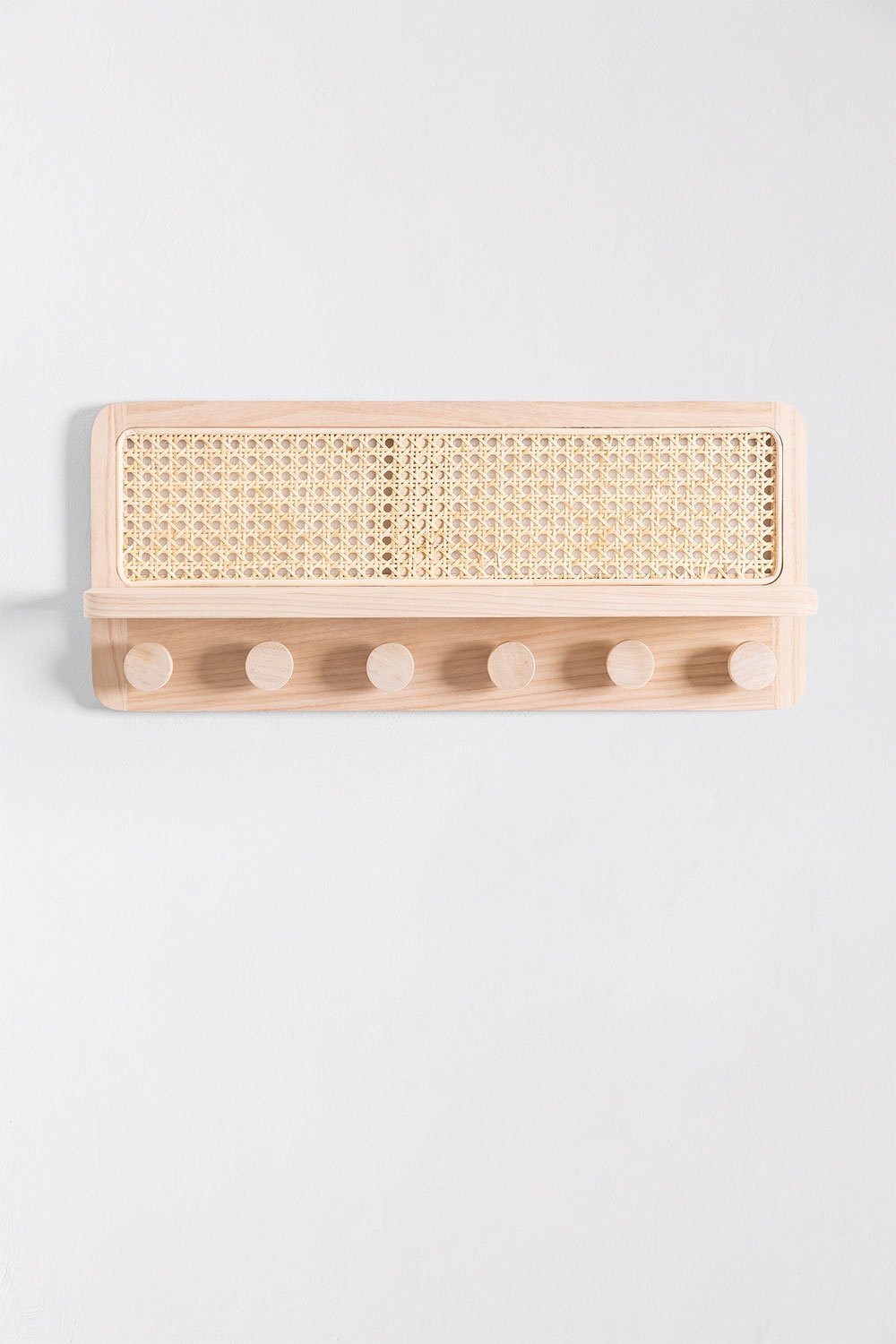 Riley wandkapstok met rotan plank, galerij beeld 3