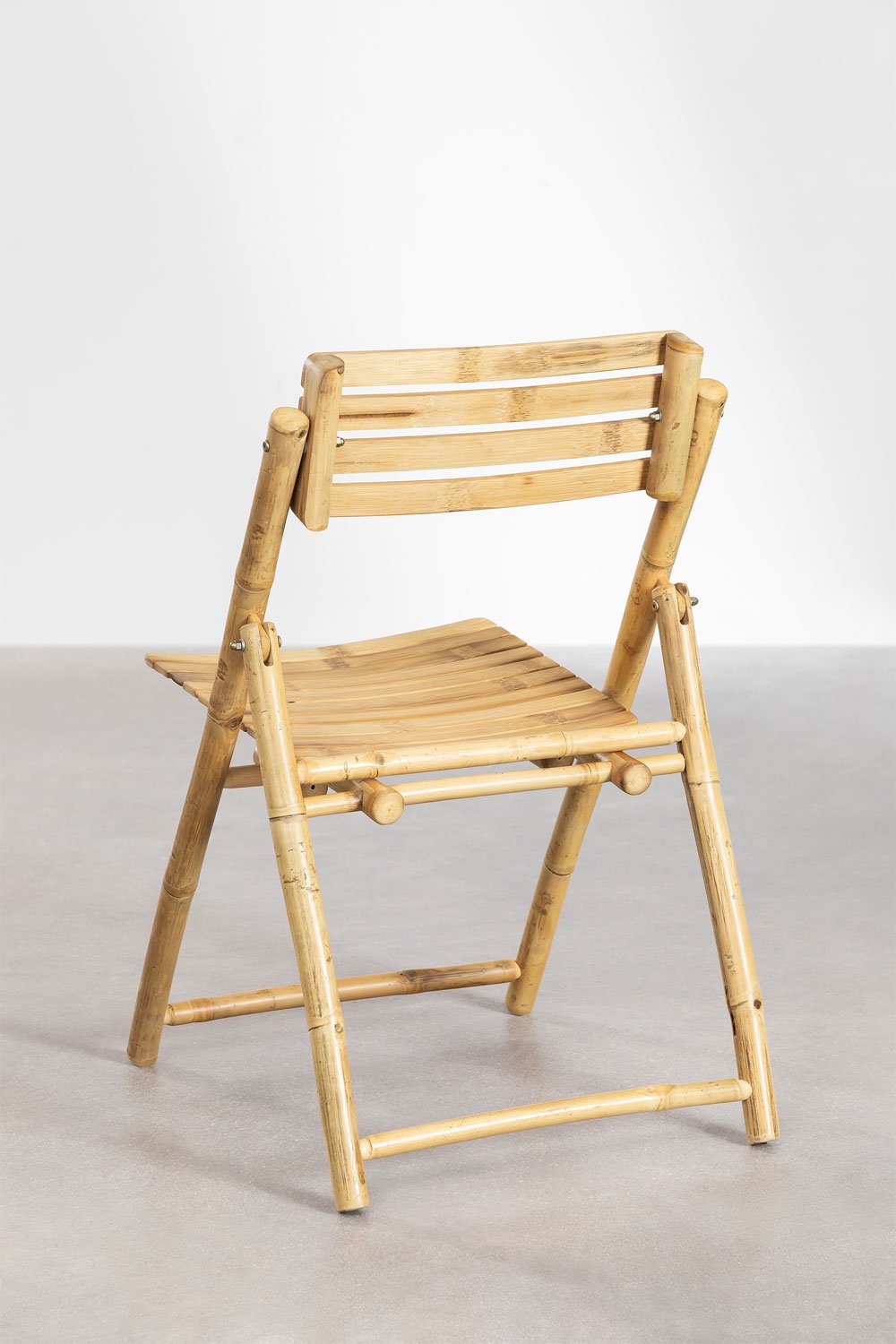 Set van 4 Nelida opklapbare bamboe eetkamerstoelen, galerij beeld 5