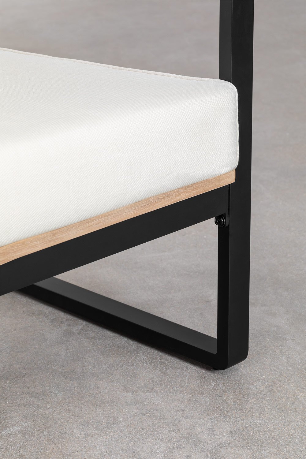 2-zits tuinbank van aluminium en acaciahout Giselle, galerij beeld 8