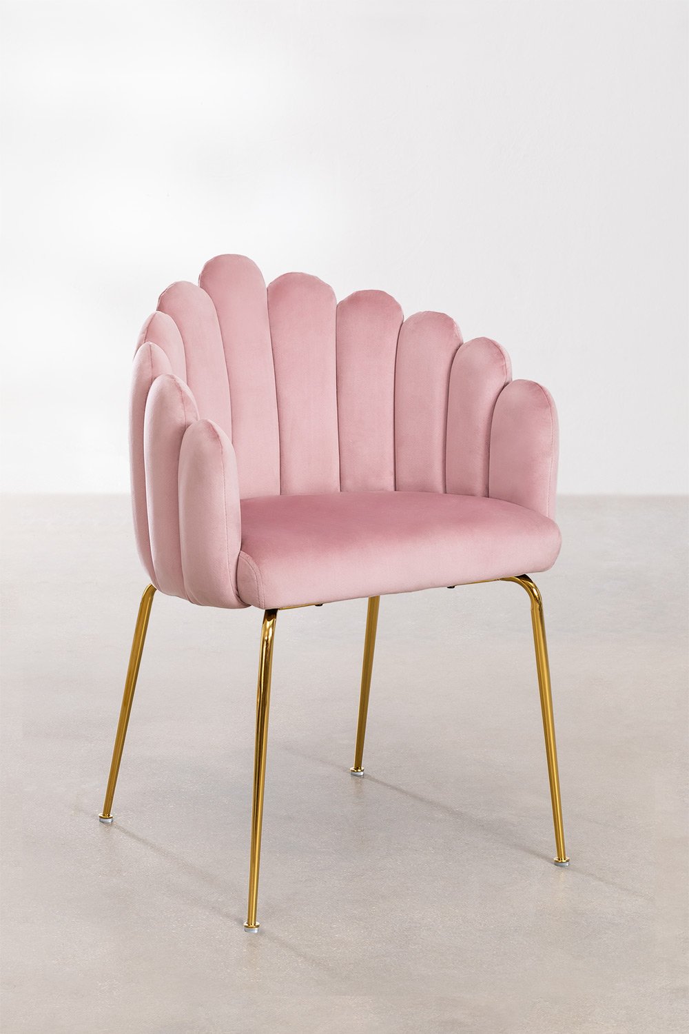 Set van 2 Markina fluwelen eetkamerstoelen, galerij beeld 2