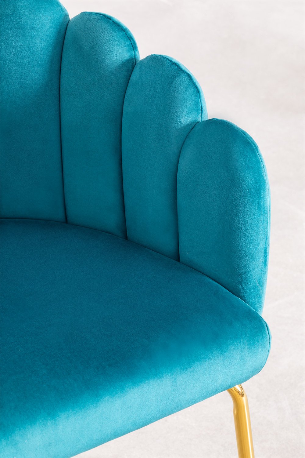 Set van 4 Markina fluwelen eetkamerstoelen , galerij beeld 5