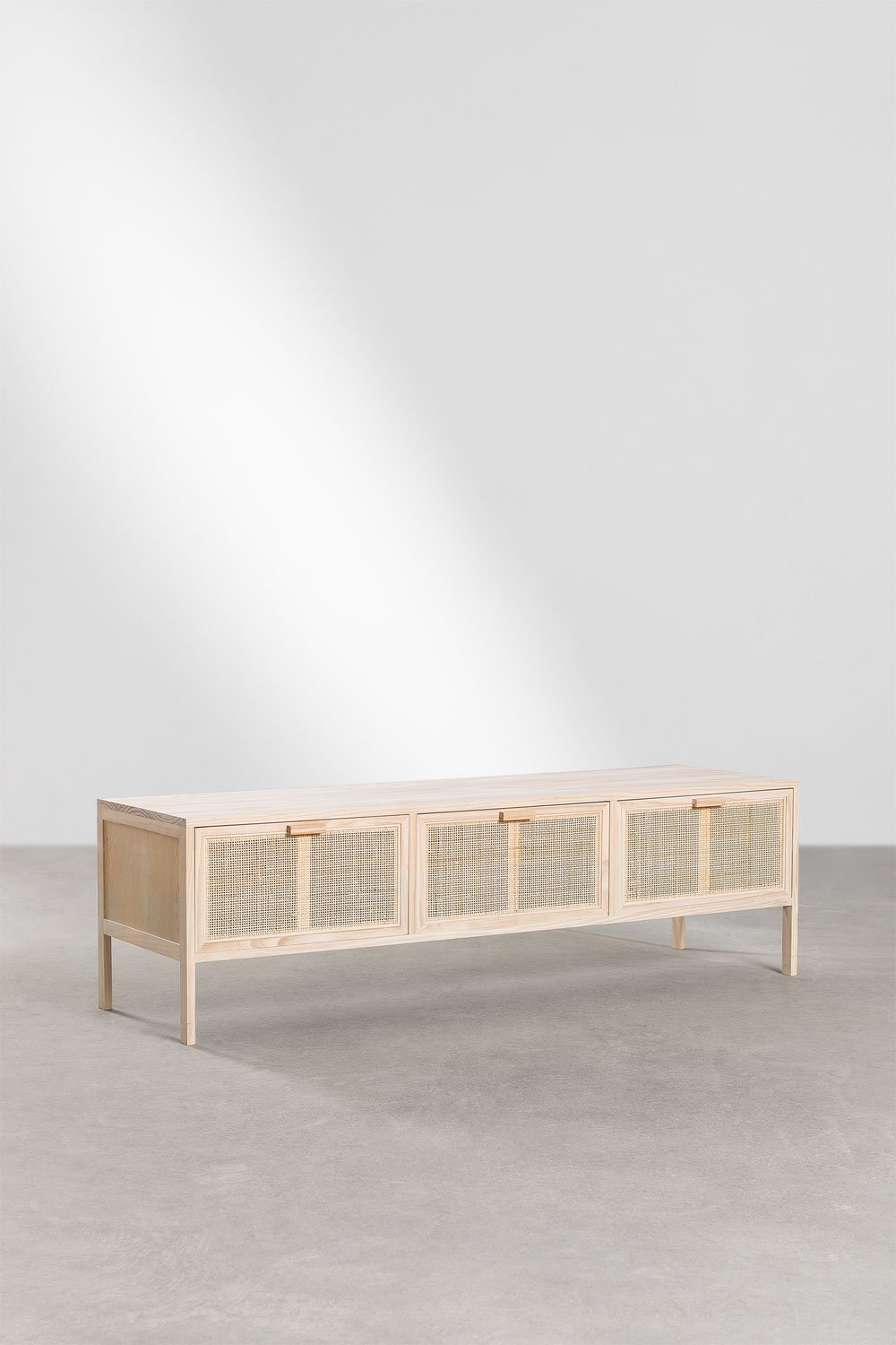 TV-meubel in rotan en hout Reyna, galerij beeld 2