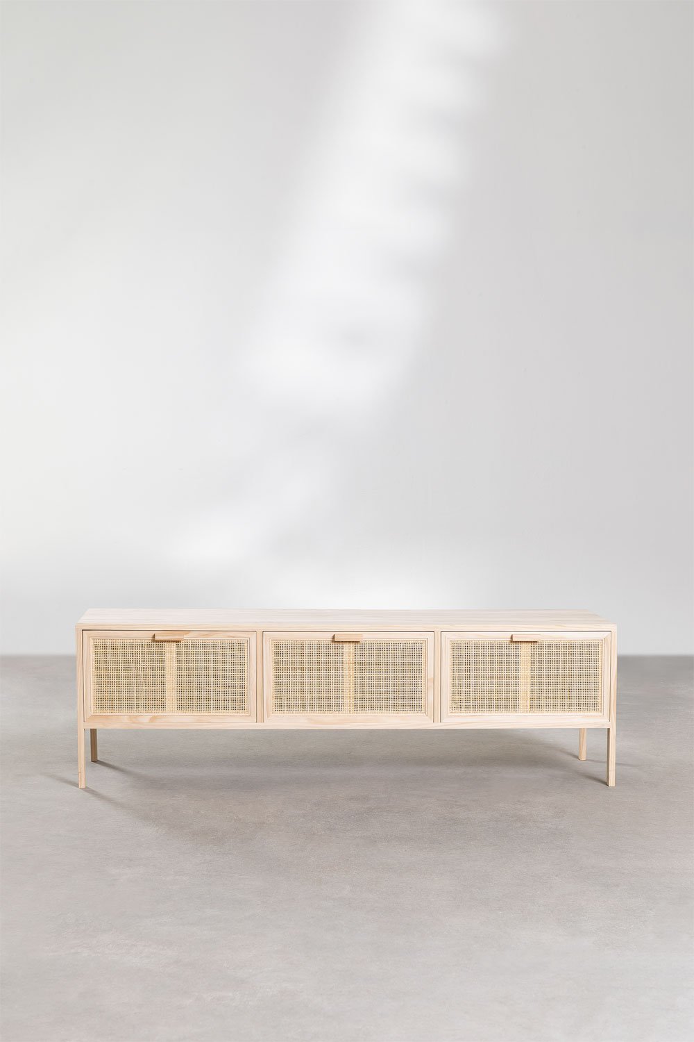 TV-meubel in rotan en hout Reyna, galerij beeld 3