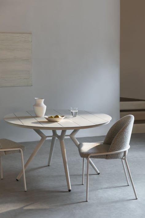 Ronde eettafel van aluminium Valerie